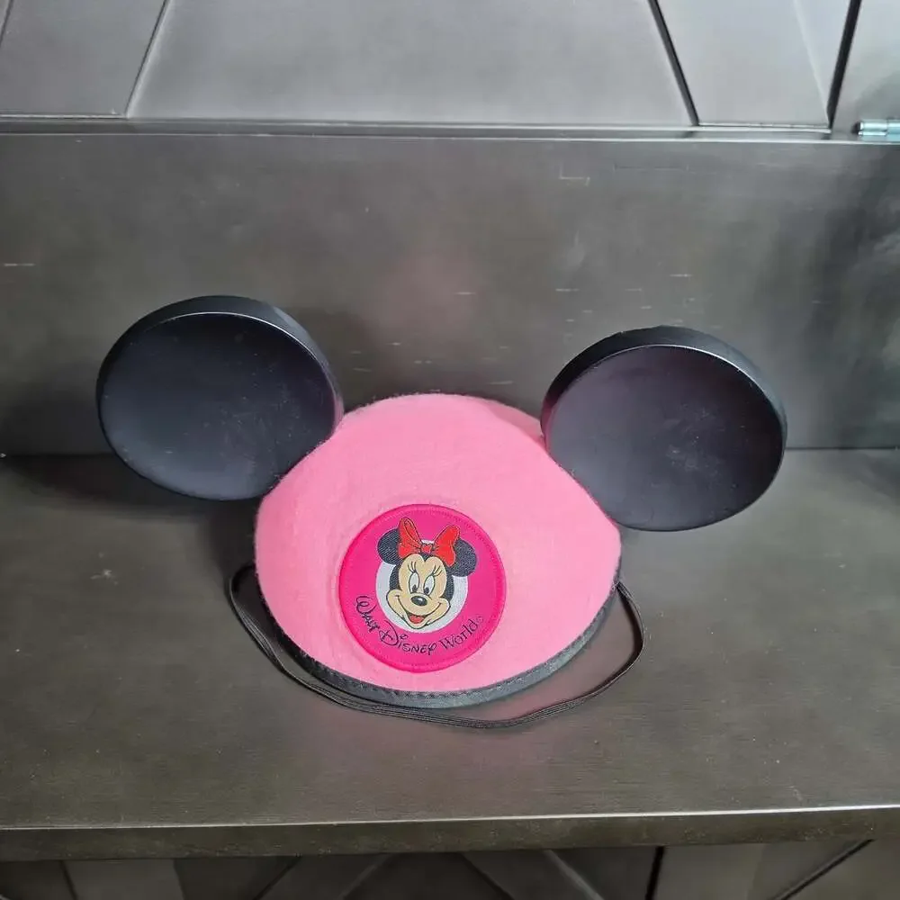 Walt Disney World Minnie Mouse Pink Ears Youth Hat Disney Parks Embroider GRACE